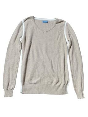 BURGESS Cotton Cashmere V-Neck Sweater size S